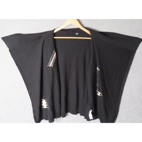 Lauren Ralph Lauren Sweater Womens XXL Black Southwestern Cardigan Linen Cotton - Picture 3 of 15
